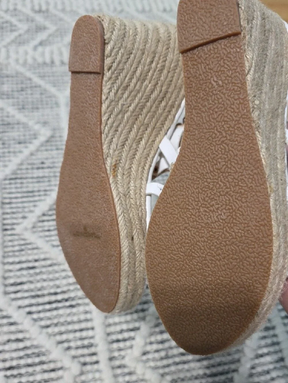 White Strappy Wedge Sandals - Women's Summer Espadrilles
